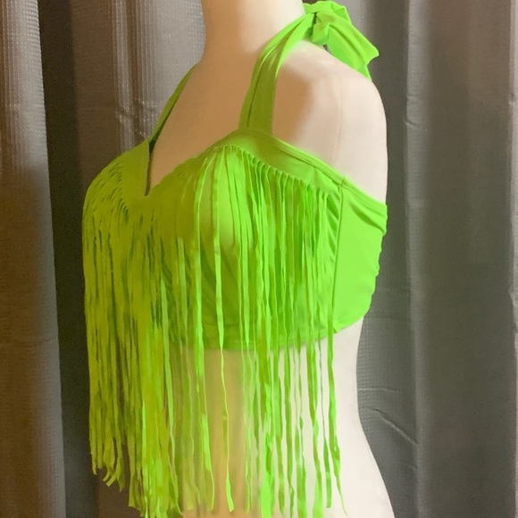 FRINGE Bikini neon green NWOT - Picture 6 of 8